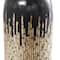 34" Black Capiz Shell Handmade Vase with Gold Ombre Design